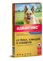 Адвантикс для собак свыше 25 кг раствор КАПЛИ на холку пипетка 4 мл