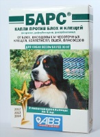 Барс для собак более 30кг раствор КАПЛИ на холку инсектоакарицидные 