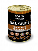Solid Natura Balance Сердце и печень влажный корм для собак жестяная банка 