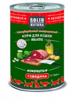 Solid Natura Holistic Говядина влажный корм для кошек жестяная банка Solid Natura Holistic Говядина влажный корм для кошек жестяная банка
