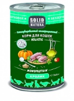 Solid Natura Holistic Кролик влажный корм для кошек жестяная банка Solid Natura Holistic Кролик влажный корм для кошек жестяная банка