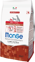 Monge Dog Speciality Mini корм для щенков мелких пород ягненок с рисом и картофелем