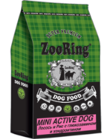 Корм для собак ЗооРинг MINI ACTIVE DOG
Лосось и рис с глюкозамином и хондроитином