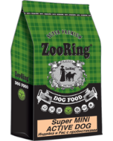 Корм для собак ЗооРинг SUPER MINI ACTIVE DOGИндейка и рис с пробиотиками