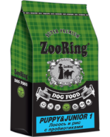 Корм для щенков и юниоров ЗооРинг PUPPY&JUNIOR 1
Лосось и рис с пробиотиками