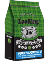 Корм для щенков и юниоров ЗооРинг PUPPY&JUNIOR 2
Утка и рис с глюкозамином и хондроитином