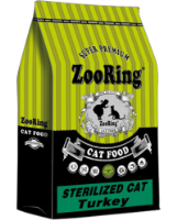 Корм для кошек ЗооРинг STERILIZED CAT TURKEY
Индейка для стерилизованных кошек и кастрированных котов